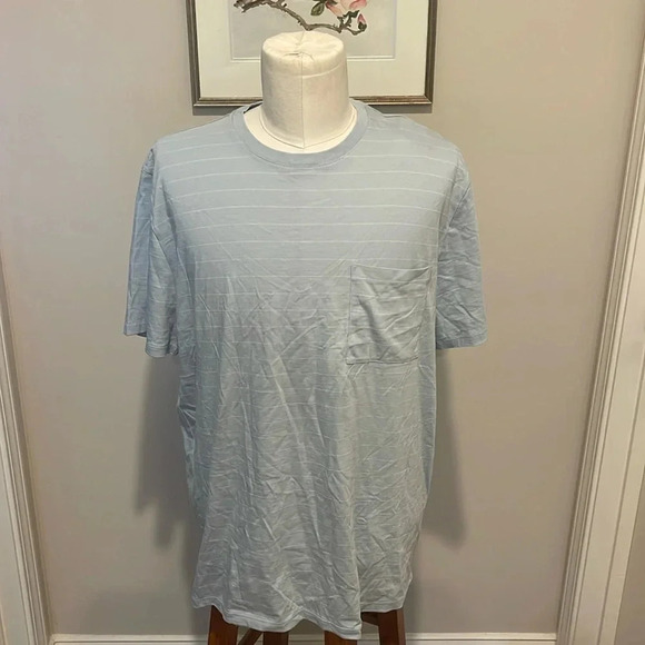 NWT!! Vince. - Men’s Casual Crewneck T-Shirt - Blue/White Striped - Size XL - Picture 1 of 8